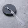 Silver Colour Flat Tassel Long Necklace, thumbnail 1 of 3