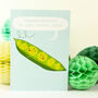 Personalised Blue Peas Card, thumbnail 1 of 3