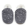 Dotty Fish Silver Stars Soft Suede Baby And Toddler Slippers, thumbnail 5 of 8