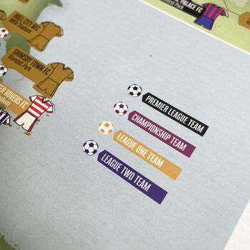 Personalised Scratch Off UK 92 Football Grounds Print, 9 of 12