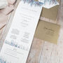 Whimsical Winter Concertina Wedding Invitations With Integrated RSVP, thumbnail 2 of 5