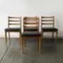 Four Mid Century 1970's Dining Chairs By Schreiber, thumbnail 5 of 10