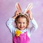 Children's White Bunny Ears Easter Headband, thumbnail 1 of 2