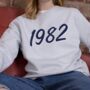 Personalised Year Sweatshirt Film Font, thumbnail 1 of 4