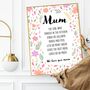 October Birthday Cosmos Birth Flower Affirmations Gift For Mum Print, thumbnail 5 of 8