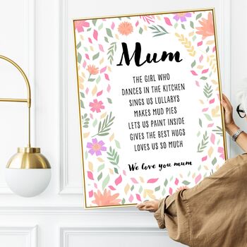 October Birthday Cosmos Birth Flower Affirmations Gift For Mum Print, 5 of 8