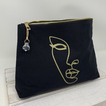 Glitter Abstract Face Cosmetic Bag, 3 of 7