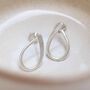 Sterling Silver Ribbon Loop Studs, thumbnail 2 of 4