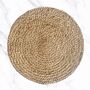 Round Natural Jute Placemats • Set Of Six, thumbnail 4 of 6