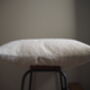 White Boucle And Linen Tie Scatter Cushion, thumbnail 7 of 9