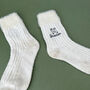 Embroidered Icon Cosy Cuff Socks, thumbnail 1 of 6