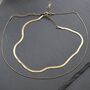 Simple Design Double Layer Snake Chain Choker 18ct, thumbnail 7 of 7