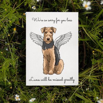 Personalised Mothers Day Card For Airedale Terrier Owner, 5 of 12