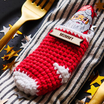 Personalised Christmas Stocking Place Setting, 3 of 6