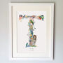 Personalised T To Z Pastel Wildlife Letter Print, thumbnail 7 of 12