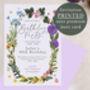 Personalised A6 Floral Birthday Party Invitation, thumbnail 1 of 3