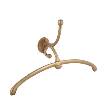 Antique Gold Wall Mounted Valet Hook, 2 of 5