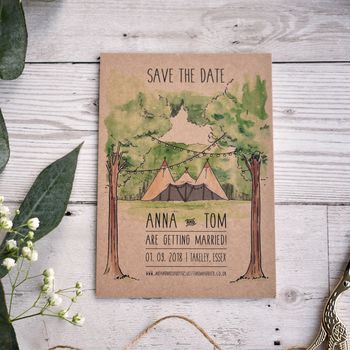 Personalised Tipi Save The Date, 2 of 2