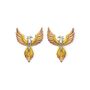 18ct Gold Plated Phoenix Stud Earrings, thumbnail 2 of 7