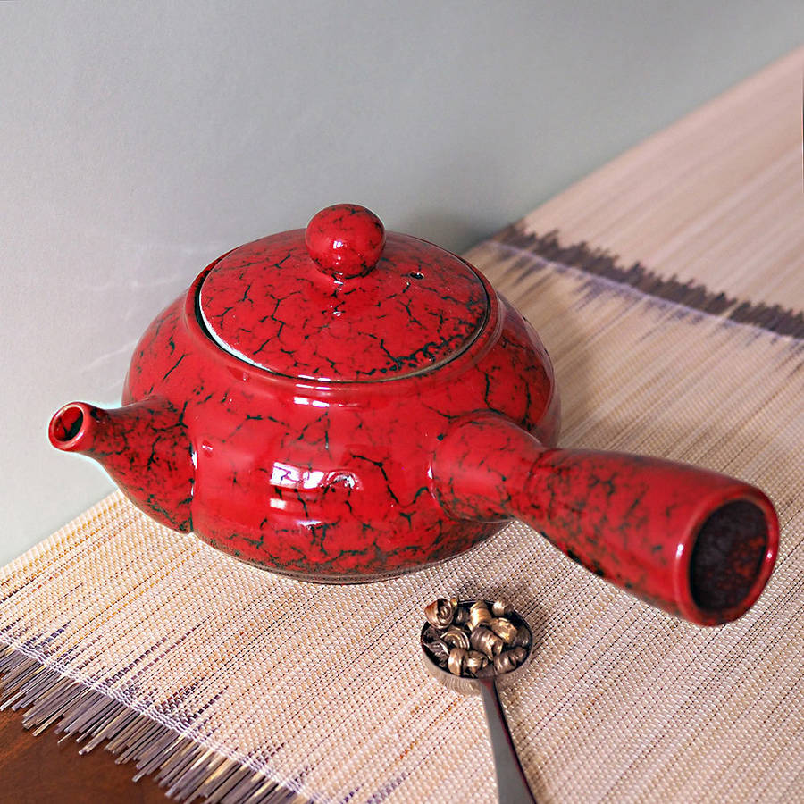 Red Jun Side Handle Ceramic Teapot By The Exotic Teapot