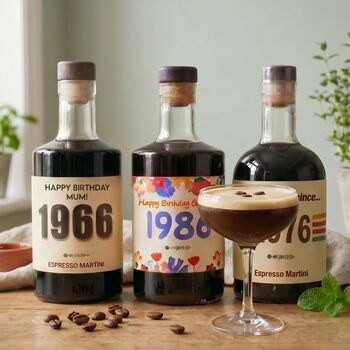 Personalised Special Year Espresso Martini With Music, 3 of 4