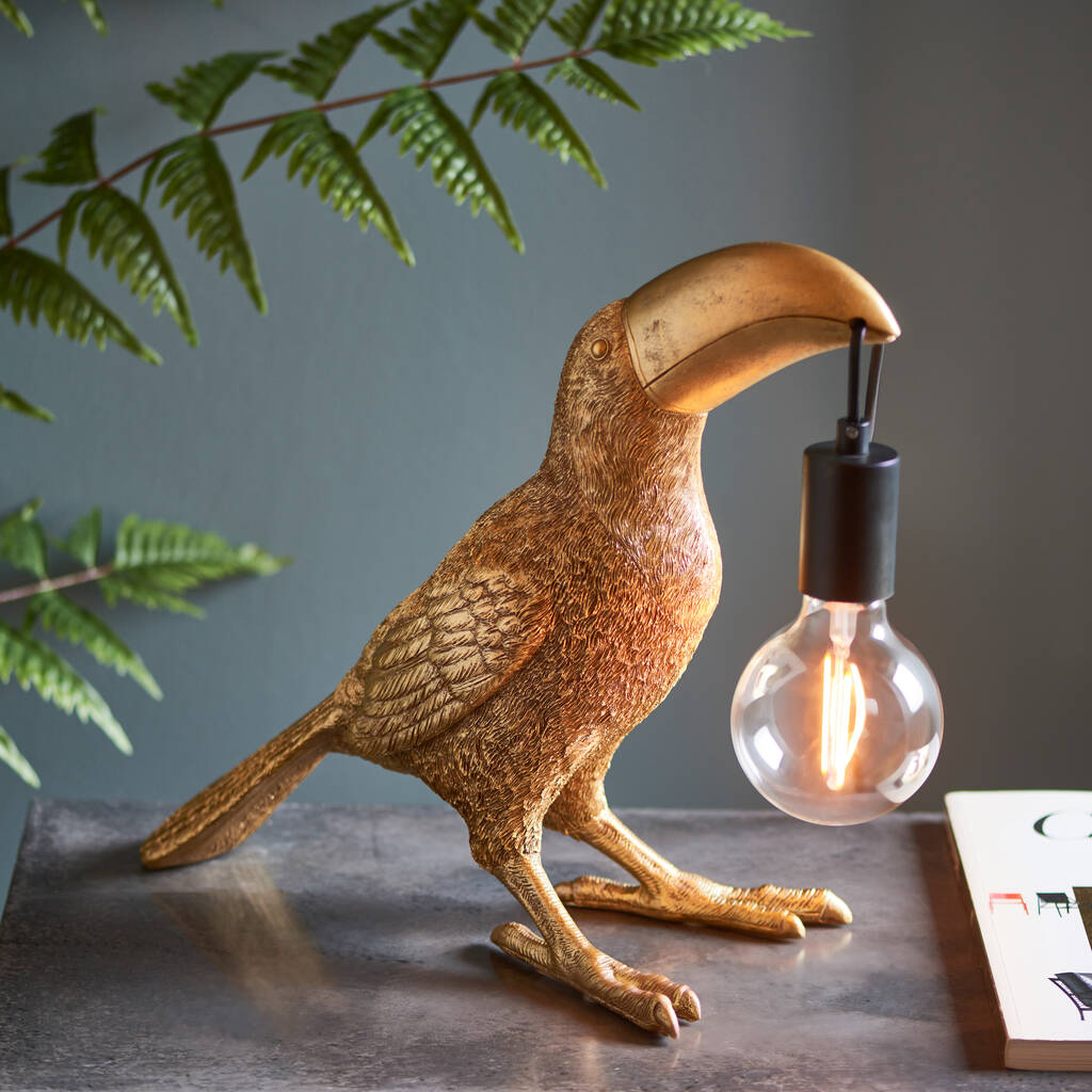 Gold Toucan Statement Lamp, 1 of 2
