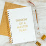 Personalised 'Thinkin' Of A Masterplan' Notebook, thumbnail 2 of 5