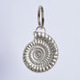 Ammonite Fossil Pewter Keyring, Geology Gifts, thumbnail 3 of 7