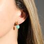 Iseo Amazonite And Gold Plated Earrings, thumbnail 2 of 4