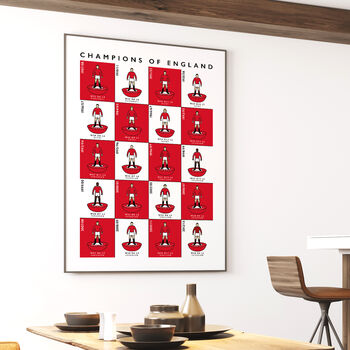 Manchester United 20 Times Champions Of England Poster, 4 of 8