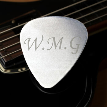 Personalised Initials Stainless Steel Plectrum Gift, 5 of 7