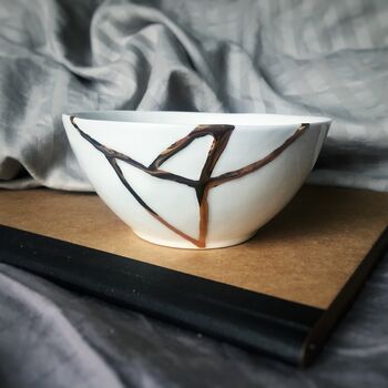 Kintsugi Bowl, Japanese Style Porcelain Bowl, 2 of 4