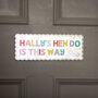 Personalised Party This Way Wall Mirror Sign, thumbnail 2 of 9