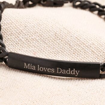 Personalised Men's Stainless Steel Plaque Bracelet, 6 of 12