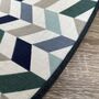 Callum Blue Geometric Double Sided Lampshade, thumbnail 5 of 10
