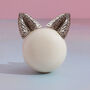 G Decor Cat Ear Mother Of Pearl And Brass Doorknobs, thumbnail 4 of 5