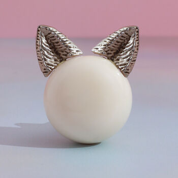 G Decor Cat Ear Mother Of Pearl And Brass Doorknobs, 4 of 5