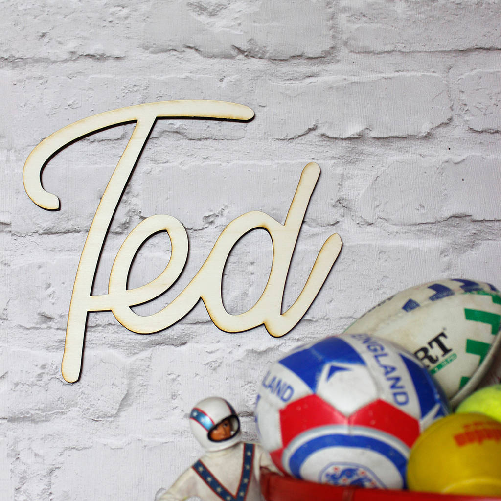 personalised wooden name by love inc