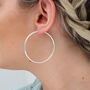 Sterling Silver Sleeper Style Hoop Earrings, thumbnail 6 of 11