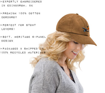 Vintage Toucan Embroidered Corduroy Hat, 5 of 7