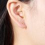 Tiny Cross Stud Earrings, Minimalistic Dainty Studs, thumbnail 4 of 7