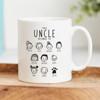 'This Uncle Belongs To' Personalised Mug, 6 of 9