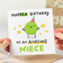 'Hap Pea Birthday Amazing Niece' Card, thumbnail 1 of 2