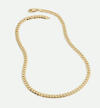 9ct Yellow Gold Solid Curb Chain Necklace 20 Inches, 3 of 6
