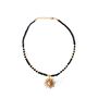 Black Beaded Moon And Star Pendant Necklace, thumbnail 2 of 2