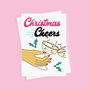 Christmas Cheers Retro Style Christmas Card, thumbnail 1 of 4