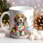 Personalised Beagle In Christmas Lights, thumbnail 9 of 9