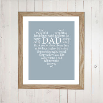 Personalised Dad Heart Print, 3 of 4