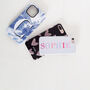 Blue And White Palm Leaf Print Alphabet Case, thumbnail 4 of 5