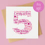 Pink Star Personalised 5th Birthday Card, thumbnail 1 of 4